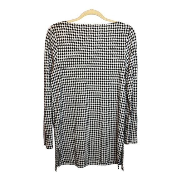 Chico's Dress Women's Size Small Houndstooth Ponte Tunic Knit Chicos 0 - Picture 2 of 4